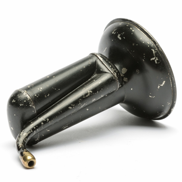 picture shows folded ear trumpet @ EarTrumpets.com