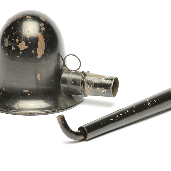 picture shows large dome ear trumpet @ EarTrumpets.com