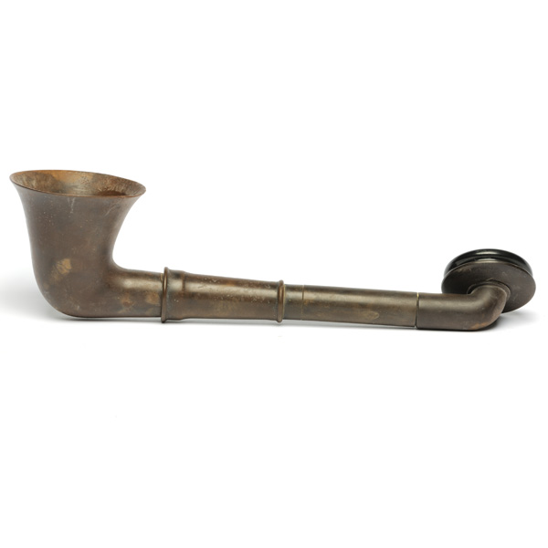 picture shows diaphragm ear trumpet @ EarTrumpets.com