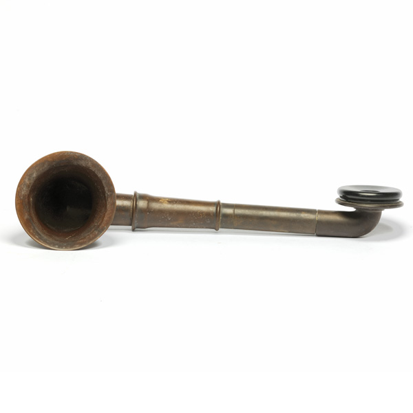 picture shows diaphragm ear trumpet @ EarTrumpets.com